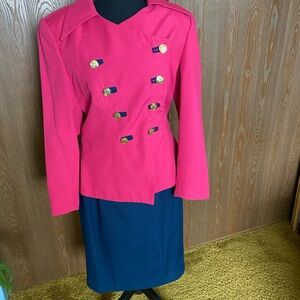 Morgan Miller Pink and Navy Dress